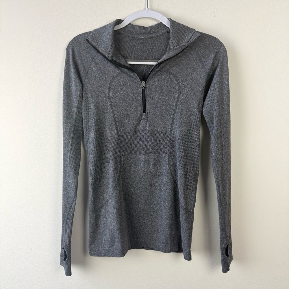 Lululemon Swiftly Tech Half Zip Long Sleeve Gray